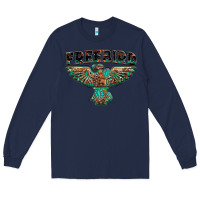 Navy aztec free bird Long Sleeve Tee - NancyCooperArtShop