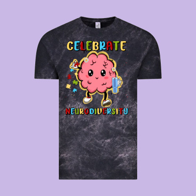 Celebrate Neurodiversity Vintage Tee Designed By Maliassmallbusiness