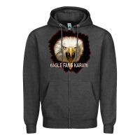 Charcoal Heather Eagle Fang Karate Zipper Hoodie - Bettercallsaul