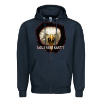 Navy Eagle Fang Karate Zipper Hoodie - Bettercallsaul