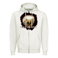 Oatmeal Heather Eagle Fang Karate Zipper Hoodie - Bettercallsaul