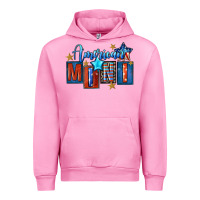 Fuchsia Pink American mini 4th of july Urban Hoodie - FaDigitalArtStudio