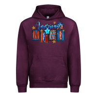 Mauve Wine American mini 4th of july Urban Hoodie - FaDigitalArtStudio