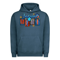 Pigment Midnight Navy American mini 4th of july Urban Hoodie - FaDigitalArtStudio