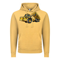 Vintage Mustard Articulated Hauler Vintage Hoodie - LillyAllenDesigns