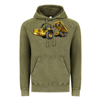 Vintage Olive Articulated Hauler Vintage Hoodie - LillyAllenDesigns