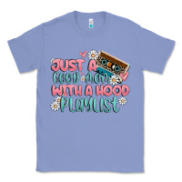 Colony Blue just a good mom with a hood playlist Classic Tee - MaliasSmallBusiness