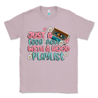 Lilac just a good mom with a hood playlist Classic Tee - MaliasSmallBusiness