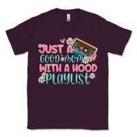 Plum just a good mom with a hood playlist Classic Tee - MaliasSmallBusiness