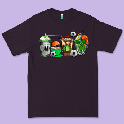 Soccer Coffee Cups Premium Tee Designed By Adodesignshop