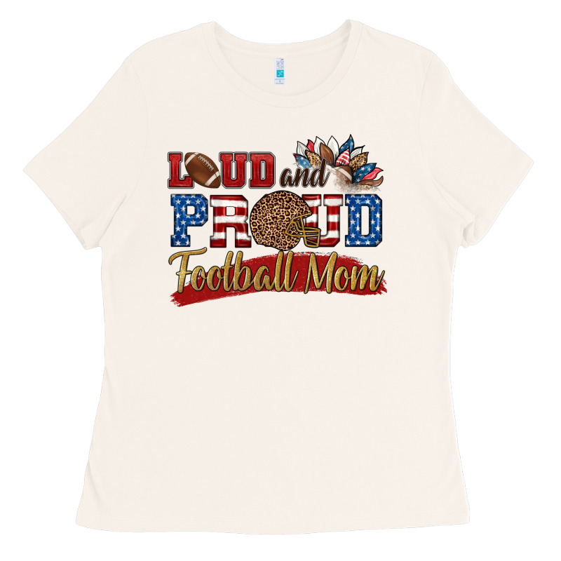 Loud And Proud Football Mom Ladies Tee by HRA Design Shop | Teevron