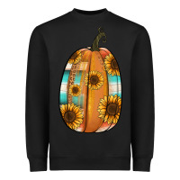 Black Serape sunflower pumpkin Heavyweight Sweatshirt - NancyCooperArtShop