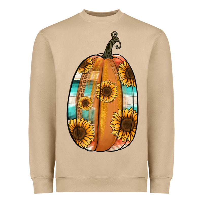 Serape Sunflower Pumpkin Heavyweight Sweatshirt by NancyCooperArtShop | Teevron