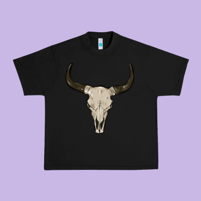 Cow Skul Urban Heavy Tee Designed By Maliassmallbusiness