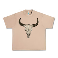Burro cow skul Urban Heavy Tee - MaliasSmallBusiness