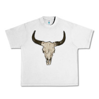 Lunar Rock cow skul Urban Heavy Tee - MaliasSmallBusiness