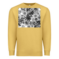 Antique Gold black and white floral Premium Sweatshirt - TumblerDesignByShophia