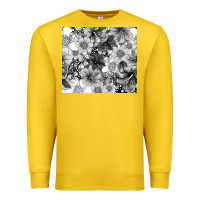 Lemon black and white floral Premium Sweatshirt - TumblerDesignByShophia