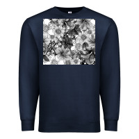 Navy black and white floral Premium Sweatshirt - TumblerDesignByShophia
