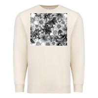 Sandshell black and white floral Premium Sweatshirt - TumblerDesignByShophia