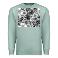 Seafoam black and white floral Premium Sweatshirt - TumblerDesignByShophia