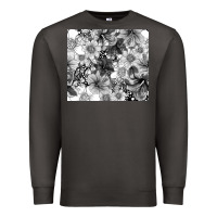 Smoke black and white floral Premium Sweatshirt - TumblerDesignByShophia