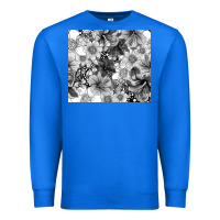 True Royal black and white floral Premium Sweatshirt - TumblerDesignByShophia