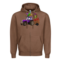 Chestnut mardi gras mask crawfish farm tractor Zipper Hoodie - RanaPortraitStore