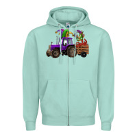 Seafoam mardi gras mask crawfish farm tractor Zipper Hoodie - RanaPortraitStore