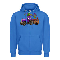 True Royal mardi gras mask crawfish farm tractor Zipper Hoodie - RanaPortraitStore