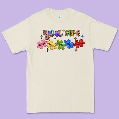 You Are Loved Autism Premium Tee Designed By Jahusdesignshop