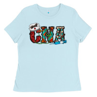 Baby Blue cna Ladies Tee - CowhideDigitalArt