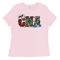 Bubblegum Pink cna Ladies Tee - CowhideDigitalArt