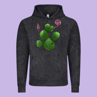 Heart Cactus Vintage Hoodie Designed By Jasminsmagicworld