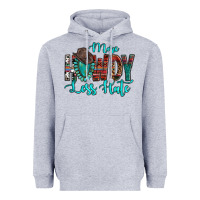 Heather Grey Western More Howdy Less Hate Cowboy Hat Gemstone Heavyweight Hoodie - HowdyJamesFarm