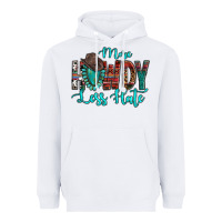 White Western More Howdy Less Hate Cowboy Hat Gemstone Heavyweight Hoodie - HowdyJamesFarm