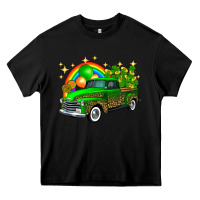 Black st patricks shamrock gold rainbow balloon candy truck Heavy Core Tee - FaDigitalArtStudio