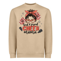 Mushroom loud&proud mama messy bun Heavyweight Sweatshirt - MaliasSmallBusiness