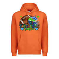 Carrot Touchdown season American football green and blue Premium Hoodie - HowdyJamesFarm