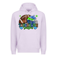 Lilac Touchdown season American football green and blue Premium Hoodie - HowdyJamesFarm