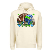 Sandshell Touchdown season American football green and blue Premium Hoodie - HowdyJamesFarm