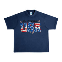 Navy land of the free usa Urban Heavy Tee - MaliasSmallBusiness