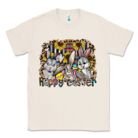 Natural Happy Easter Classic Tee - CowhideDigitalArt