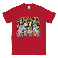 Red Happy Easter Classic Tee - CowhideDigitalArt
