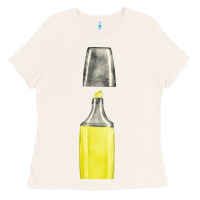Bone yellow highlighter pen fa element Ladies Tee - FaDigitalArtStudio
