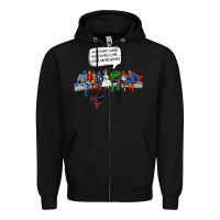 Black Superheros Zipper Hoodie - Bettercallsaul