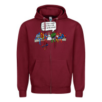 Burgundy Superheros Zipper Hoodie - Bettercallsaul