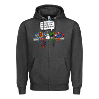 Charcoal Heather Superheros Zipper Hoodie - Bettercallsaul