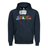 Navy Superheros Zipper Hoodie - Bettercallsaul