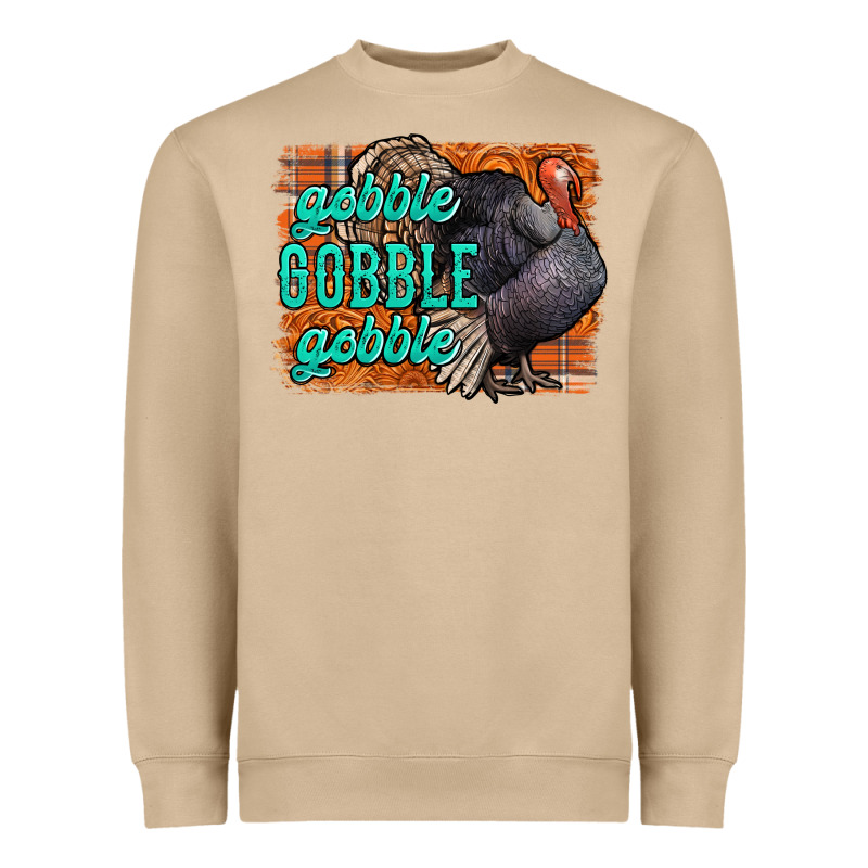 Thanksgiving Turkey Gobble Gobble Heavyweight Sweatshirt by NancyCooperArtShop | Teevron